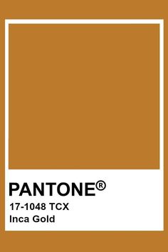 pantone's tan tone is shown with the text, i7 - 104 tcx inca gold