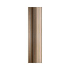 a tall wooden panel with vertical stripes on it