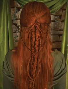 Witchy Hair Styles, Celtic Hairstyles Braids, Celtic Braids Hair, Long Hair Colour, Celtic Hairstyles, Celtic Braids, Witchy Hairstyles, Witch Hairstyles, Elf Hairstyles