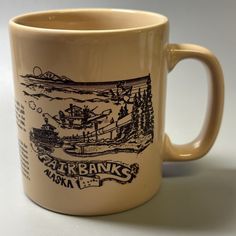 a coffee mug with the words air banks on it