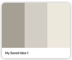 the color scheme for my saved idea is light gray and pale, with neutrals