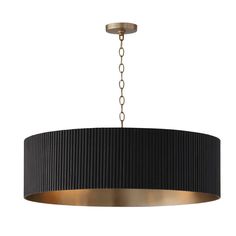 a black and gold chandelier hanging from the ceiling