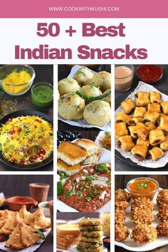 recipes for dry namkeens, Indian chaats and street food (roadside food), fritters and pakodas (bhajiyas, pakoras, or bajji), healthy after-school snacks or lunch box snacks for kids like sandwiches, quesadillas and rolls, party snacks and more. All of these can be prepared in any part of the world if you have the necessary ingredients in your pantry or Indian/Asian stores nearby. Snacks shared below can be prepared throughout the year - although certain snacks like pakoras are much craved and enjoyed in cold or rainy weather.  I have included both North Indian and South Indian snacks in the list below. You will also find some easy snacks you can make in 5 minutes. #diwaliparty #diwalirecipes #indianrecipes #indiansnacks #diwali Indian Snacks Recipes, Evening Snacks Indian, India Recipes, Easy Evening Snacks, South Indian Snacks, Winter Snack, Best Snacks