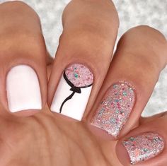 Birthday Nails Glitter, Birthday Nail Ideas, Birthday Nails Ideas, 21st Birthday Nails, Nails Birthday, Nail Magic, Birthday Nail