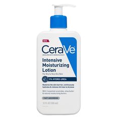 Developed with dermatologists, CeraVe Intensive Moisturizing Lotion is formulated with Hydro-Urea™, a unique complex to help replenish skin's natural moisturizing factors, 3 essential ceramides, MVE Delivery Technology, and shea butter to intensely hydrate, restore and help strengthen the skin barrier. This rich, creamy, hydrating body lotion penetrates skin's surface layers to deeply hydrate and relieve itch due to dryness without leaving behind any greasy or sticky residues. This body moisturi Cerave Skincare, Hydrating Body Lotion, So Fresh So Clean, Extra Dry Skin, Dry Itchy Skin, Foaming Face Wash, Beauty Shopping, Moisturizing Lotion, Body Moisturizers