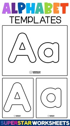 an alphabet worksheet with letters and numbers