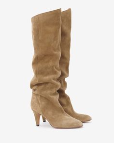 100% Suede Slim conical heels Heel height approx. 75mm/3 inches Pull on style Softly pointed toe Cotton Casual Pants, Jeans With Heels, Dream Style, Isabel Marant Etoile, Trend Report, Classic Wardrobe, Stockholm Fashion, Fall Fits, Simple Chic