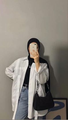 Hijab Ootd Aesthetic, Haircut Selfie, Photo Hijab, Cute Hairstyle, Hijabi Fashion Casual, Hijabi Style