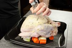 Looking for advice on cooking a simple Small Whole Turkey, this recipe is for making a Perfect tender whole Turkey between 2kg to 4kg (4lb - 8lb). We take you through every step of making the best Roast Turkey Christmas Dinner! From where to buy a small turkey, whether to buy fresh or frozen and how to safely defrost a frozen whole turkey. To what to stuff with, how to remove a wishbone and string the poultry. And finally, of course, the temperature and cooking times and how to carve? Best Roast Turkey, Christmas Roast Dinner, Reheat Turkey, Rosemary Turkey, Small Turkey, Turkey Christmas, The Best Roast, Chestnut Stuffing