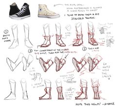 an image of how to draw shoes