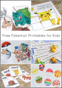 pokemon printables for kids to make