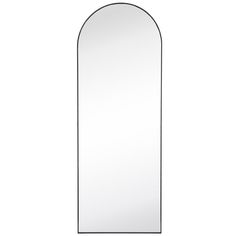 an arch shaped mirror on a white background with the reflection of it's own image