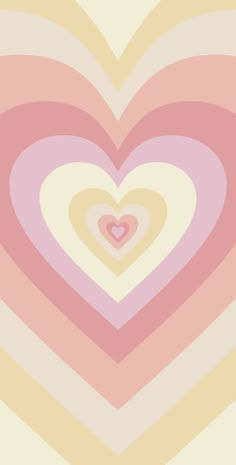 an image of a heart shape pattern in pastel colors on a yellow and pink background