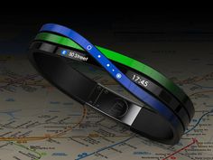 two blue and green bands sitting on top of a map with the word love in it