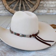 Western Hat band | Sunset Skies | Conchos | woven Cotton Cheap Classic Hat Bands, Cowboy Hat Bands With Tabs, Adjustable Hat Band For Rodeo In Winter, Adjustable Multicolor Ranch Hats, Southwestern Adjustable Hat For Outdoor, Adjustable White Hat Band For Outdoor, Sunset Skies, Hat Bands, Colorful Hat