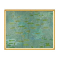 a painting with water lilies on it