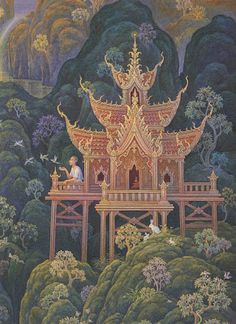 Thai Art Design, Thailand Art, Pagan Gods, Modern Graphic Art, Tibetan Art, Thai Art, Inspirational Artwork, Mystical Art, Buddhist Art