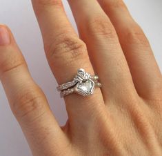 Claddagh, women's promise ring, men's promise ring Irish Engagement Rings Celtic Wedding Bands, Claddagh Engagement Ring Wedding Bands, Wedding And Engagement Ring Set, Claddagh Engagement Ring, Wedding And Engagement Ring, Irish Wedding Rings, Diamond Claddagh Ring, Crown Engagement Ring, Claddagh Ring Wedding