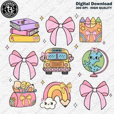 the digital clipart bundle includes different items