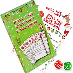 PRICES MAY VARY. What you get - 12 double-sided white elephant gift exchange game play cards + 2 dices + 1 game instruction, packed in well-printed and exquisite paper box. Fun white elephant party game for guests to exchange their gifts. Suitable for 12 players - All double-sided game play cards have same content. One side is for single die play and the other is two dice play. Two dice play has more rolling options. You may choose any one to play. If there are more than 12 players, some players Gift Exchange Party, Christmas Gift Bow, White Elephant Gift Exchange, White Elephant Game, Dice Gifts, Gift Exchange Games, White Elephant Party, Its Christmas Eve, Fun Christmas Party Games