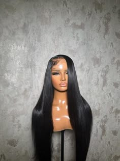 Hello! Feel free to message me directly anytime with questions or concerns! Contact  Business Phone number: +1 5085355694  Instagram: @slayedby_london Website www.londonsbeauties.com Product Details Unit Name : Saphire 100% European Virgin Human Hair HD lace (acceptable for all skin tones) Straight Unit comes with bleached knots ready to wear! Lengths 20-36 (INCHES) Comes customized with Bleached knots and a pre-plucked hairline All wigs come with an adjustable wig band to ensure a snug fit. Shi Black Middle Part Wig Straight, Straight Hair Wig Styles, Bone Straight Wig, Black Hair Wigs, Black Wigs, Grad Photoshoot, Black Wig, Front Lace Wigs Human Hair, Straight Human Hair