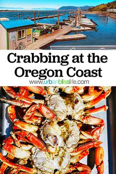 crabbing at the oregon coast with text overlay