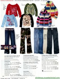 an advertisement for children's clothing from the searss catalog, showing different styles of clothes