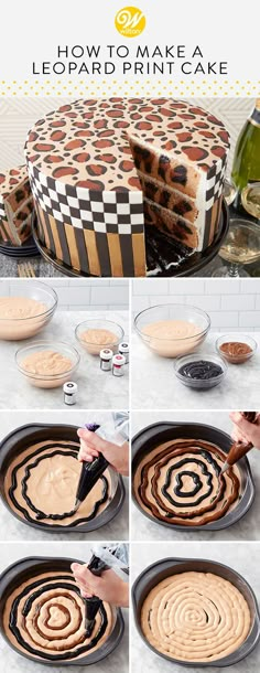 how to make a leopard print cake with chocolate frosting and caramel icing