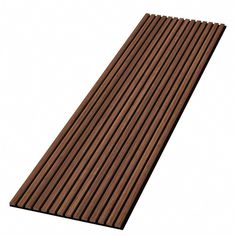 a brown wooden floor mat with horizontal lines on the top and bottom, against a white background