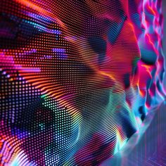 an abstract background with colorful lines and dots