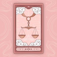 the zodiac sign for justice on a pink background