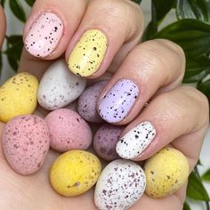 Nails & Beauty - Hillingdon on Instagram: “I just love Cadbury’s Mini Eggs 💗💜 Prep - @navyprotools Prep - @lilly.beau Peely Base - Halotaco Colour - @the_gelbottle_inc Oil -…” Egg Nails, Cadbury Eggs, Mini Egg, Nail Color Ideas, Nails Jewelry, Nail Design Inspiration, Mini Eggs, Easter Nails, Beauty Inspo