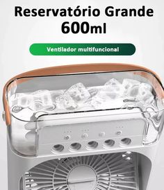 an image of a machine with ice cubes on it's side and the words reservatio grandee 600ml above it