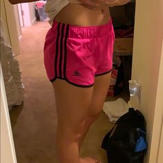 3 In Inseam. For Reference I Am 5’5 Size 27 In Denim. Brand New 10/10 Condition. No Stains Tears .. Pet Free Smoke Free. Panty Liner Has Been Cut Out Adidas Pink Shorts For Spring, Pink Adidas Shorts For Sports, Adidas Pink Shorts For Sports, Pink Adidas Athleisure Shorts, Adidas Pink Athleisure Shorts, Adidas Cotton Workout Shorts, Casual Pink Adidas Shorts, Casual Adidas Shorts With Stretch, Adidas Stretch Casual Shorts