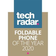 tech radar logo with the words foldable phone of the year