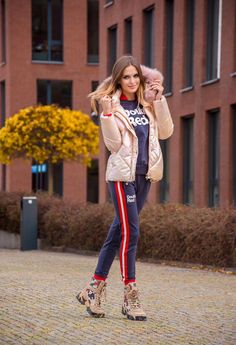 #DoubleRed #OOTD #Autumn21 #StreetWear #Outdoor #AutumnCollection #Tracksuit #AllYearBoots Be Ready, Cold Season, Red Jacket, High Level, Varsity Jacket