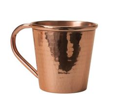 a large metal cup with a handle