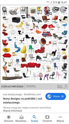 an image of many different chairs on the screen