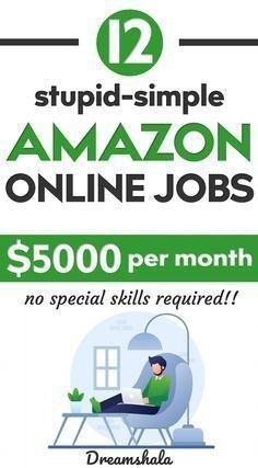 an advertisement for amazon's $ 5, 000 per month job