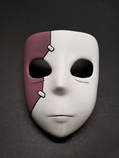 "Made to order is a 3D printed Sally Face mask with the option to include the wig. The mask is airbrushed and hand-painted with acrylic paint. This mask will complete your cosplay look or be a great addition to your Sally Face fan collection. The mask usually ships out within a week from the time of order. Measurements: Small 6\" across by 7.25\" high Regular 6.5\" across by 8\" high Large 7\" across by 9\" high" Artistic Masks For Cosplay, White Mask For Cosplay, White Mask Costume Accessories For Cosplay, White Cosplay Costume Mask, Artistic White Masks And Prosthetics For Halloween, White Full Face Mask For Cosplay, Themed White Masks And Prosthetics For Cosplay, Fantasy Masks And Prosthetics For Cosplay, Artistic Masks And Prosthetics For Halloween Cosplay