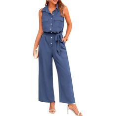 New Product *Size Tips: S=Us 4-6m=Us 8-10l=Us 12-14xl=Us 16-18xxl=Us 20 Women’s Jumpsuits Is Made From Soft And Lightweight Materials That Feel Cozy Against Your Skin, Which Provides Breathability *Trendy Style: Summer Clothes For Women/One Piece Outfits For Women/Wide Leg Jumpsuits For Women/Pants Rompers For Women/Dressy Casual Jumpsuits/Palazzo Jumpsuits With Belt/Sleeveless Rompers With Pockets/Button Up Jumpsuits For Women/Matching Jumpsuit For Women/Comfy Rompers For Women/Going Out Outfit Going Out Outfits For Women, Summer Clothes For Women, Summer Jumpsuits, One Piece Outfits, Womens Summer Jumpsuits, Wide Leg Jumpsuits, Comfy Romper, Romper Long Pants, Rompers For Women