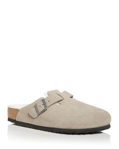 Birkenstock Men's Boston Shearling Clogs Mens Boston Birkenstock, Birkenstock Shearling, Shearling Clogs, Boston Birkenstock, Boston Shearling, Birkenstock Boston Shearling, Men Birkenstock, Birkenstock Men, White Slippers