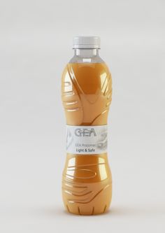 a bottle of orange juice on a white background with clippings to the bottom