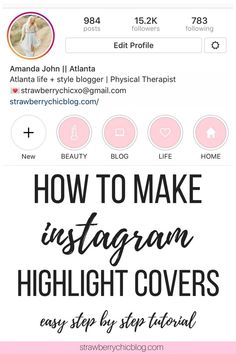 an instagram with the text how to make instagram highlight covers