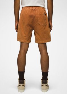 Pull-on stretchy corduroy shorts made for warm, laidback days. Casual Relaxed Fit Corduroy Shorts, Casual Corduroy Relaxed Fit Shorts, Brown Corduroy Shorts With Pockets, Brown Corduroy Shorts, Casual Short Corduroy Bottoms, Relaxed Fit Corduroy Shorts, Casual Brown Shorts For Outdoor, Brown Outdoor Shorts, Corduroy Shorts