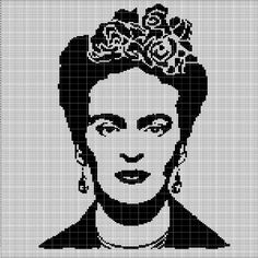 a cross stitch pattern with an image of fridace, the queen of england