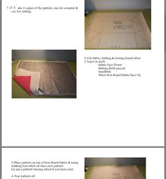 the instructions for how to make a quilt