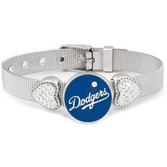 a dodgers bracelet with diamonds on it