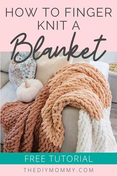 knitting blanket patterns How To Make A Chunky Knit Throw Blanket, Handknit Blanket Pattern, Large Knot Blanket Chunky Knits, Big Blanket Knitting, Knitting A Chunky Blanket, How To Finger Knit A Blanket For Beginners, How To Make A Big Chunky Knit Blanket, How To Make A Chunky Knit Pillow, Chunky Knit Blanket Directions