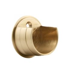 an image of a brass door knob on a white background with clippings to the side